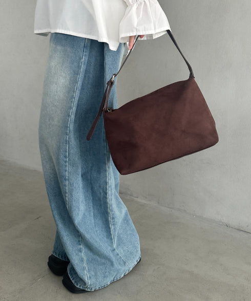 2WAY スウェード風ワンハンドルバッグ ショルダーバッグ | MD1253018 | ブラウン