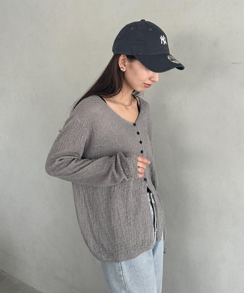 フロントスリットカーディガン | MD2253015 | グレー