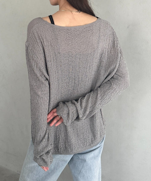 フロントスリットカーディガン | MD2253015 | グレー