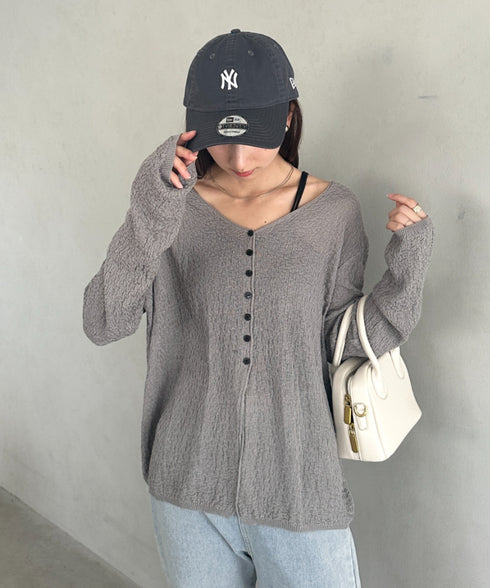 フロントスリットカーディガン | MD2253015 | グレー