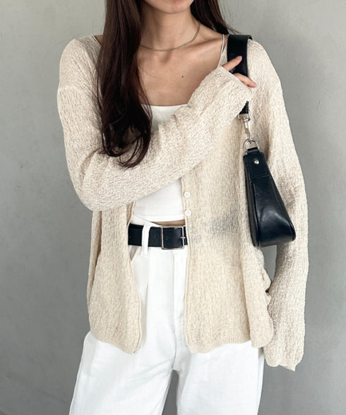 フロントスリットカーディガン | MD2253015 | アイボリー