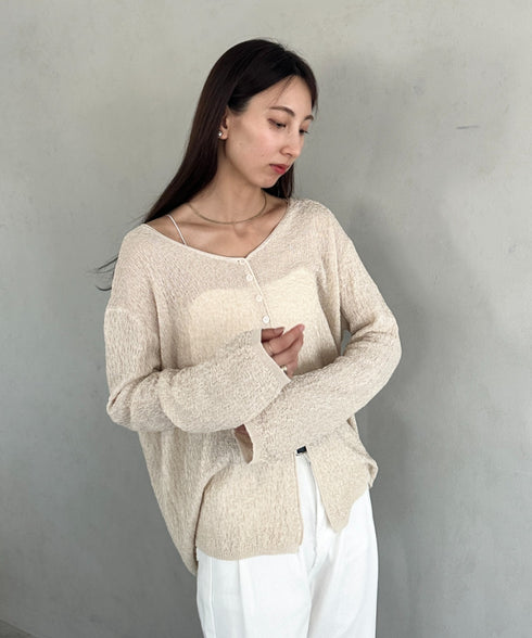 フロントスリットカーディガン | MD2253015 | アイボリー