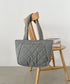 ファスナー付きキルティング軽量トートバッグ マザーズバッグ | MD1253019 | グレー