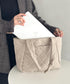 ファスナー付きキルティング軽量トートバッグ マザーズバッグ | MD1253019 | ベージュ