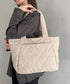 ファスナー付きキルティング軽量トートバッグ マザーズバッグ | MD1253019 | ベージュ