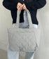 ファスナー付きキルティング軽量トートバッグ マザーズバッグ | MD1253019 | グレー