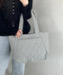 ファスナー付きキルティング軽量トートバッグ マザーズバッグ | MD1253019 | グレー
