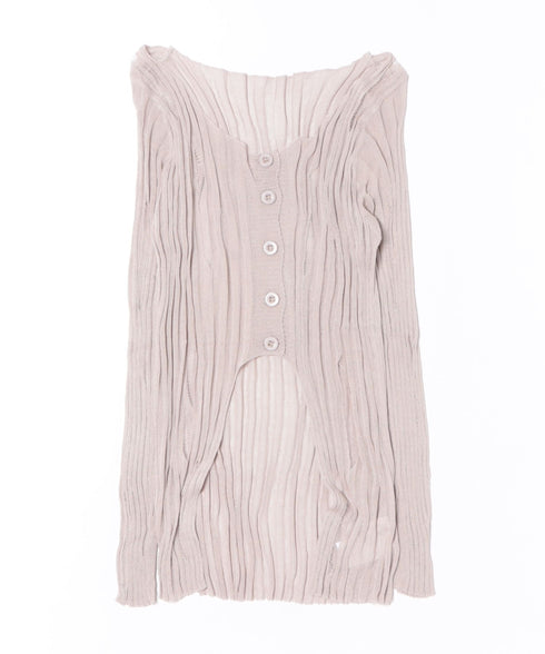 前ボタンダメージニットトップス | WR2253022 | グレー