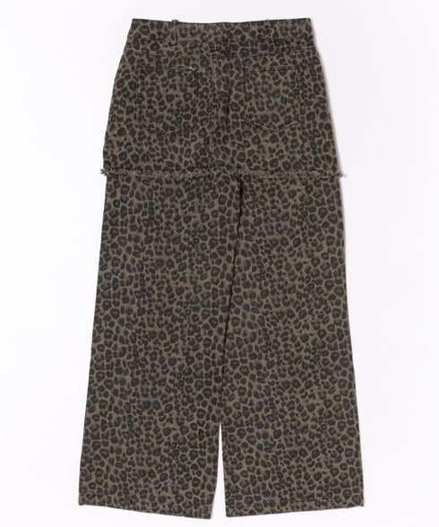 スカートレイヤードレオパードデニムパンツ | WR2253018 | レオパード