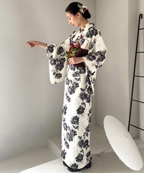 選べる7柄展開 1人で着られる浴衣2点セット(浴衣/帯) セパレート浴衣 かんたん二部式浴衣セット | MD2252056 | その他1