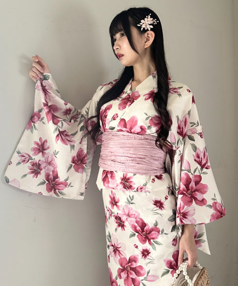 選べる7柄展開 1人で着られる浴衣2点セット(浴衣/帯) セパレート浴衣 かんたん二部式浴衣セット | MD2252056 | その他6