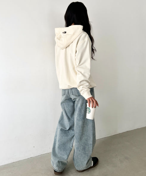 THE NORTH FACE(ザ・ノースフェイス)/ワンポイント ロゴ刺繍 ジップパーカー フーディ/M'S CORE HOOD ZIP UP | IM2253016 | クリーム