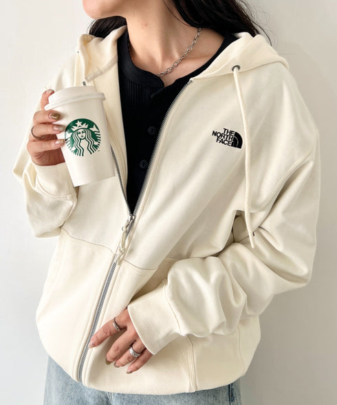 THE NORTH FACE(ザ・ノースフェイス)/ワンポイント ロゴ刺繍 ジップパーカー フーディ/M'S CORE HOOD ZIP UP | IM2253016 | クリーム