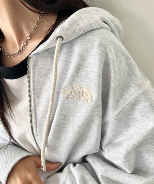 THE NORTH FACE(ザ・ノースフェイス)/ワンポイント ロゴ刺繍 ジップパーカー フーディ/M'S CORE HOOD ZIP UP | IM2253016 | シルバー