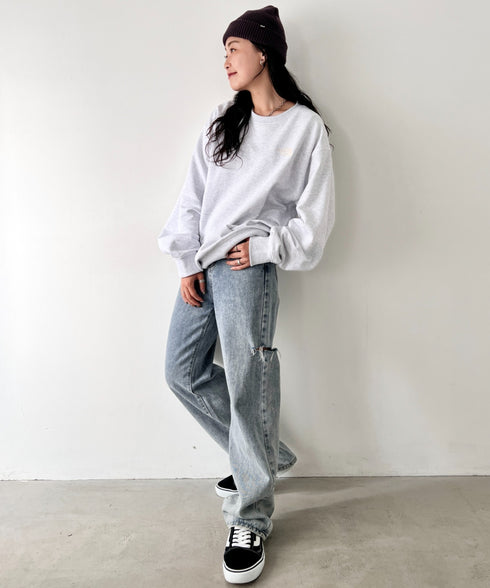 THE NORTH FACE(ザ・ノースフェイス)/ワンポイント ロゴ刺繍 スウェット サイズ展開豊富 大きめサイズあり/M'S CORE SWEATSHIRTS | IM2253018 | シルバー