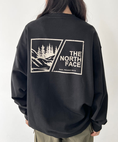 THE NORTH FACE(ザ・ノースフェイス)/バックプリント ロゴ ルーズフィット スウェット/M'S BOSQUE SWEATSHIRTS | IM2253019 | ブラック