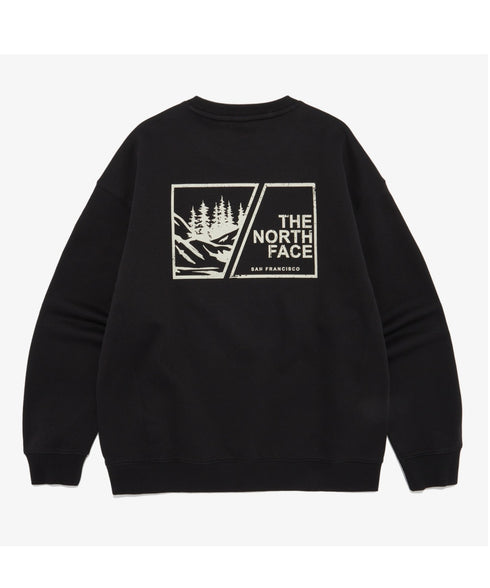 THE NORTH FACE(ザ・ノースフェイス)/バックプリント ロゴ ルーズフィット スウェット/M'S BOSQUE SWEATSHIRTS | IM2253019 | ブラック