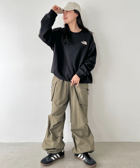 THE NORTH FACE(ザ・ノースフェイス)/バックプリント ロゴ ルーズフィット スウェット/M'S BOSQUE SWEATSHIRTS | IM2253019 | ブラック