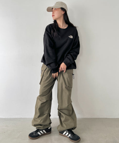 THE NORTH FACE(ザ・ノースフェイス)/バックプリント ロゴ ルーズフィット スウェット/M'S BOSQUE SWEATSHIRTS | IM2253019 | ブラック