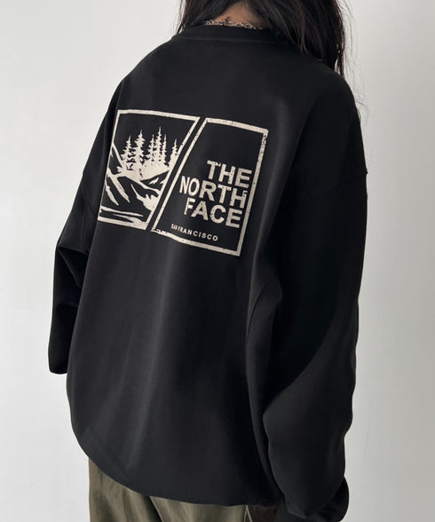 THE NORTH FACE(ザ・ノースフェイス)/バックプリント ロゴ ルーズフィット スウェット/M'S BOSQUE SWEATSHIRTS | IM2253019 | ブラック