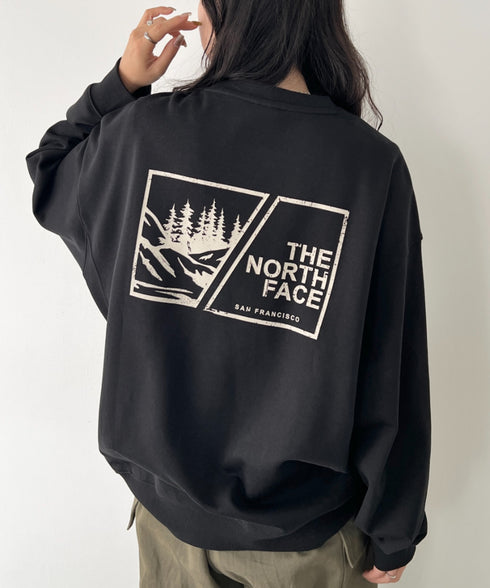 THE NORTH FACE(ザ・ノースフェイス)/バックプリント ロゴ ルーズフィット スウェット/M'S BOSQUE SWEATSHIRTS | IM2253019 | ブラック
