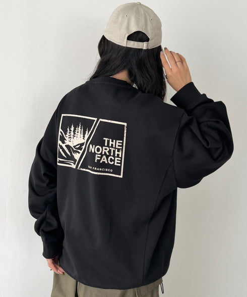 THE NORTH FACE(ザ・ノースフェイス)/バックプリント ロゴ ルーズフィット スウェット/M'S BOSQUE SWEATSHIRTS | IM2253019 | ブラック