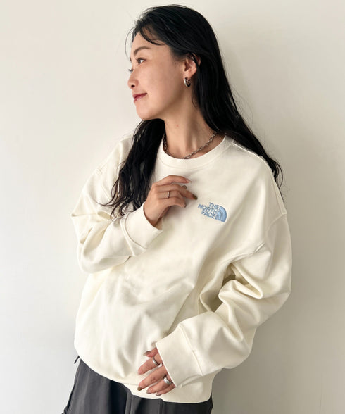 THE NORTH FACE(ザ・ノースフェイス)/バックプリント ロゴ ルーズフィット スウェット/M'S BOSQUE SWEATSHIRTS | IM2253019 | クリーム