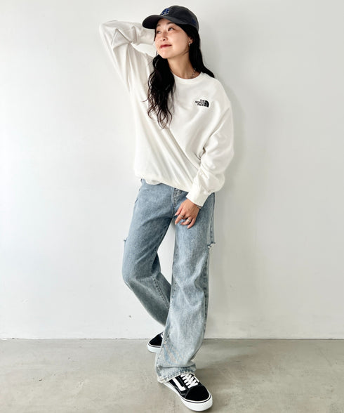 THE NORTH FACE(ザ・ノースフェイス)/バックプリント コットン スウェット クルーネック 大きめサイズあり/M'S SEOUL FOUR SEASONS SWEATSHIRTS | IM2253020 | オフホワイト