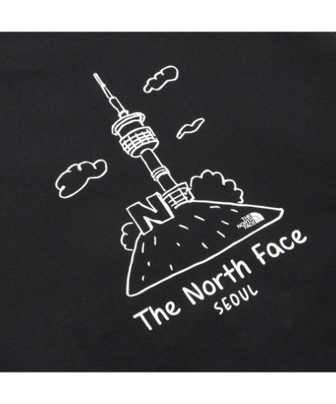 THE NORTH FACE(ザ・ノースフェイス)/バックプリント コットン スウェット クルーネック 大きめサイズあり/M'S SEOUL FOUR SEASONS SWEATSHIRTS | IM2253020 | ブラック