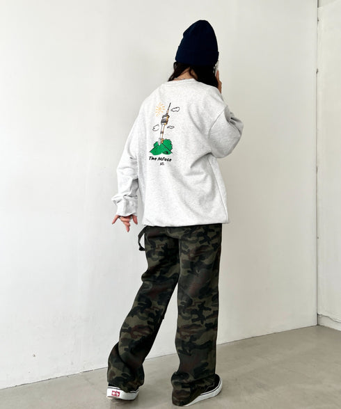 THE NORTH FACE(ザ・ノースフェイス)/バックプリント コットン スウェット クルーネック 大きめサイズあり/M'S SEOUL FOUR SEASONS SWEATSHIRTS | IM2253020 | グレー