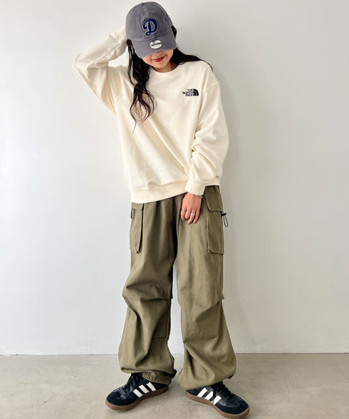 THE NORTH FACE(ザ・ノースフェイス)/バックプリント コットン スウェット クルーネック 大きめサイズあり/M'S SEOUL FOUR SEASONS SWEATSHIRTS | IM2253020 | クリーム