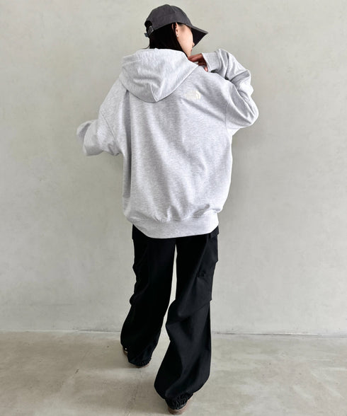 THE NORTH FACE(ザ・ノースフェイス)/ESSENTIAL HOOD ZIP UP/ワンポイント ロゴ ジップパーカー フーディ タックデザイン | IM2253021 | グレー