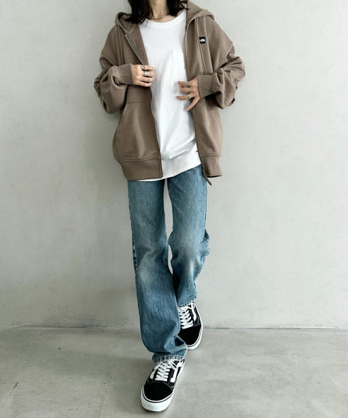 THE NORTH FACE(ザ・ノースフェイス)/ESSENTIAL HOOD ZIP UP/ワンポイント ロゴ ジップパーカー フーディ タックデザイン | IM2253021 | ブラウン