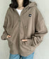 THE NORTH FACE(ザ・ノースフェイス)/ESSENTIAL HOOD ZIP UP/ワンポイント ロゴ ジップパーカー フーディ タックデザイン | IM2253021 | ブラウン