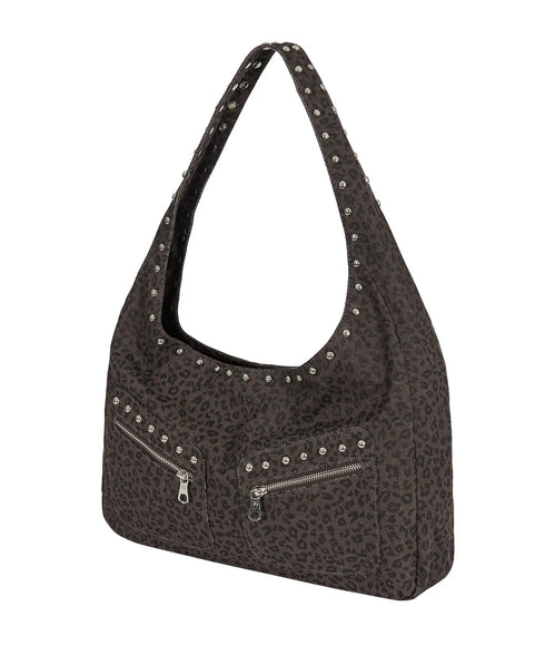 ILLIGO(イリゴ)/大容量 レオパード スタッズ ショルダー トートバッグ/LEOPARD STUD SHOULDER BAG | AT1253026 | ダークブラウン