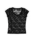 SETUPEXE(セットアップイーエックスイー)/レース 半袖 Tシャツ/33 LACE TOP | AT2253027 | ブラック