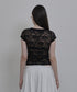 SETUPEXE(セットアップイーエックスイー)/レース 半袖 Tシャツ/33 LACE TOP | AT2253027 | ブラック