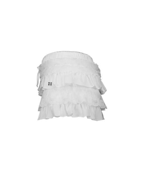 SETUPEXE(セットアップイーエックスイー)/レース フリル チュチュ ティアード ミニ スカパン/TUTU MIX SKRIT PANTS | AT2253028 | ホワイト