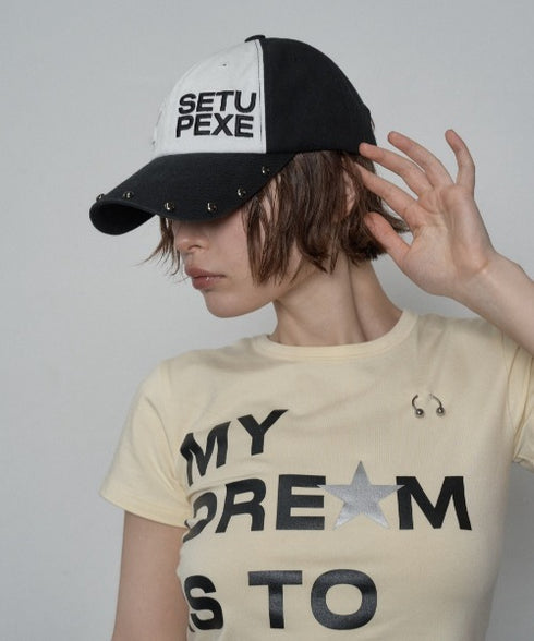 SETUPEXE(セットアップイーエックスイー)/ロゴ スタッズ ヴィンテージ ベースボールキャップ 帽子/STUDDED LOGO BALL CAP | AT5253029 | ブラック系その他