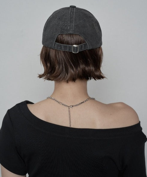 SETUPEXE(セットアップイーエックスイー)/ロゴ スタッズ ヴィンテージ ベースボールキャップ 帽子/STUDDED LOGO BALL CAP | AT5253029 | チャコールグレー