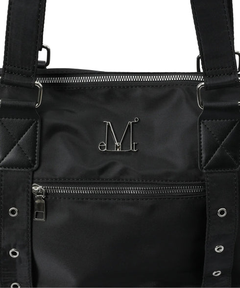 MUCENT(ムセント)/2WAY 軽量 ショルダーバッグ トートバッグ/DOHO METAL LOGO PUNCHING EYELET TOTE BAG | AT1253031 | ブラック