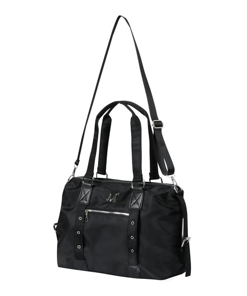 MUCENT(ムセント)/2WAY 軽量 ショルダーバッグ トートバッグ/DOHO METAL LOGO PUNCHING EYELET TOTE BAG | AT1253031 | ブラック