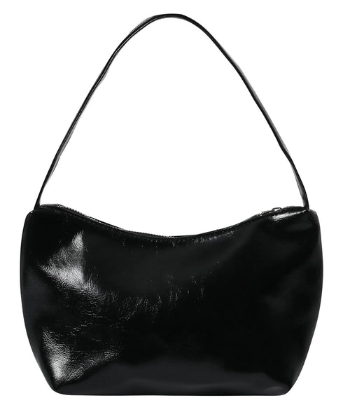 MUCENT(ムセント)/軽量 コンパクト ショルダー ハンドバッグ/MORIN METAL LOGO COMPACT SHOULDER BAG | AT1253032 | ブラック