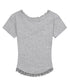 MUCENT(ムセント)/Vネック クロップド 半袖 Tシャツ/SUNNIOR LACE V-NECK HALF T | AT2253034 | グレー