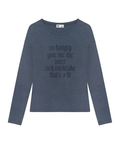 ROCKCAKE(ロックケーキ)/シアー ロゴ ラウンドネック トップス/Funk Mesh Top | AT2253035 | チャコールグレー