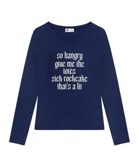 ROCKCAKE(ロックケーキ)/シアー ロゴ ラウンドネック トップス/Funk Mesh Top | AT2253035 | ネイビー