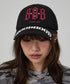 HOODHOOD(フッドフッド)/スタッズ メッシュ トラッカーキャップ 帽子/888 Mesh Trucker Cap | AT5253036 | ブラック