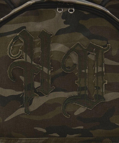 HOODHOOD(フッドフッド)/A4対応 アップリケ バックパック リュック/HD Logo Applique Backpack | AT1253037 | グリーン系カモフラージュ