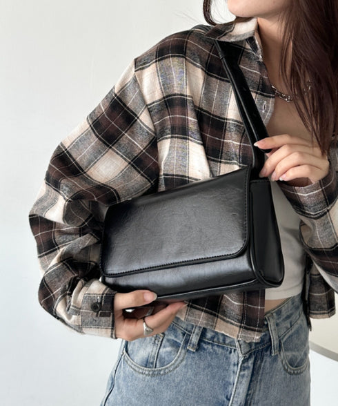 ベルトショルダースクエアPUバッグ | CL1256013 | ブラック