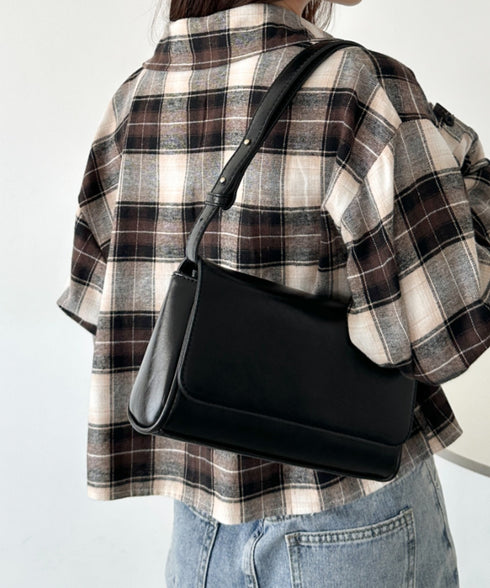 ベルトショルダースクエアPUバッグ | CL1256013 | ブラック